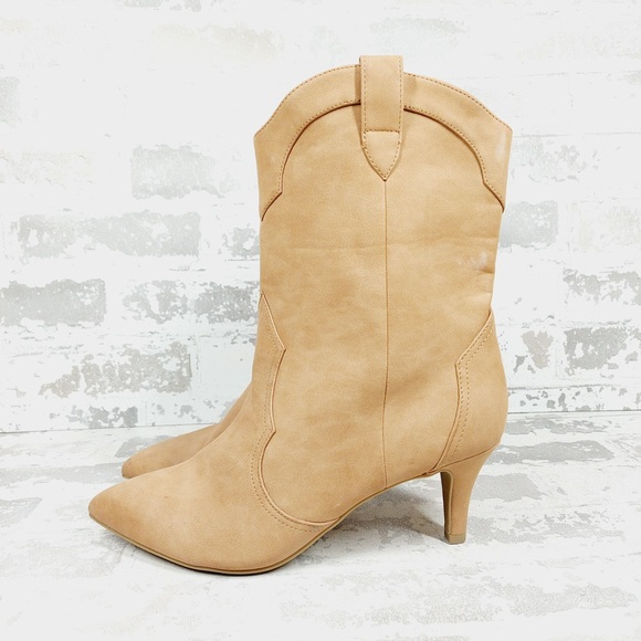 Dolce Vita Shoes - NEW Dolce Vita Apres Western Pointed Sleek Slim Heel Pull-On Cowboy Boots K625